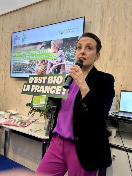 2025-02-27 Laure Verdeau, directrice de l'Agence Bio présente la campagne C'est bio la France au Salon de l'Agriculture 2025