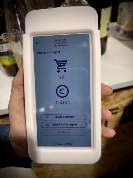 Relance de la consigne en France - Tablette deconsigne reuse copie 2