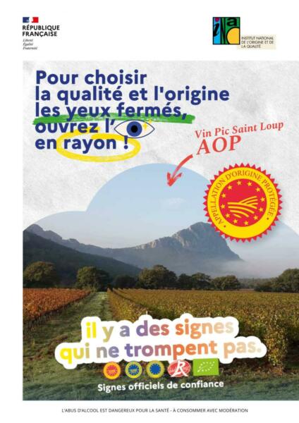 Campagne siqo 90 ans affiche viticole aop