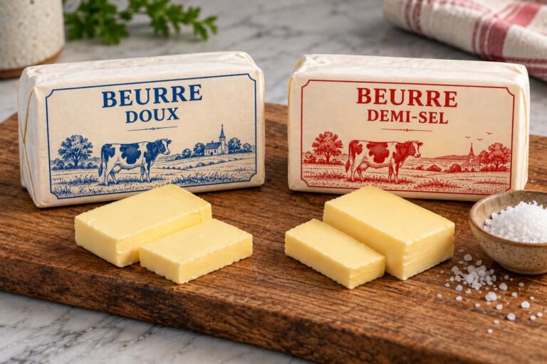 Beurre doux et demi sel