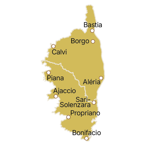 Carte aop corse