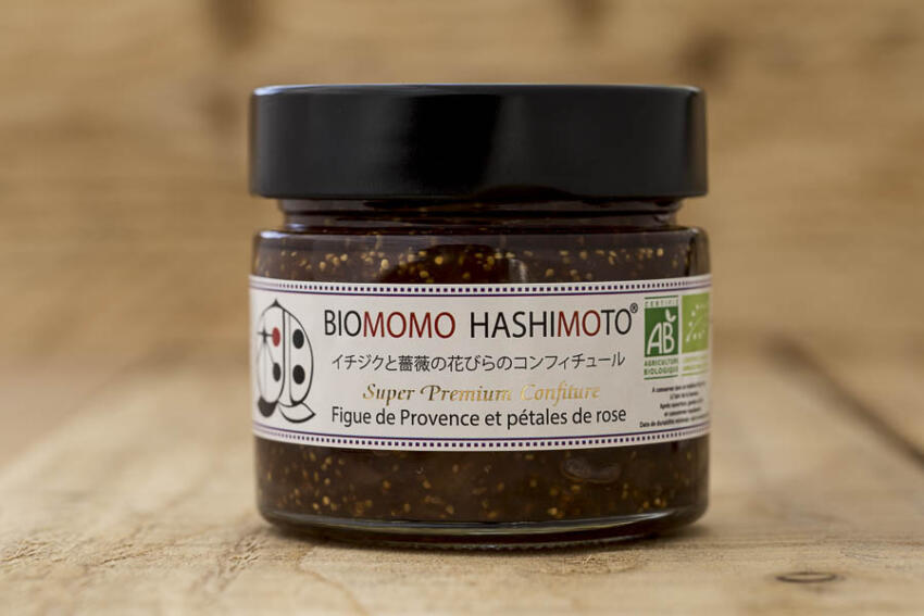 Biomomo hashimoto confiture de figue et rose de grasse